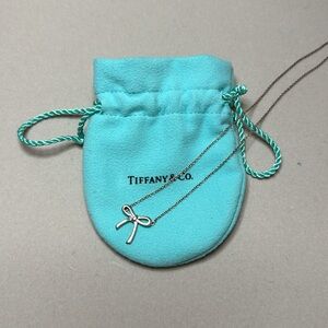 Tiffany & Co Sterling Silver Bow Necklace